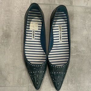 Manila Blahnik Petunia Brogue Flats